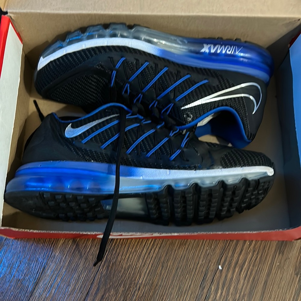 Blue air max Nikes